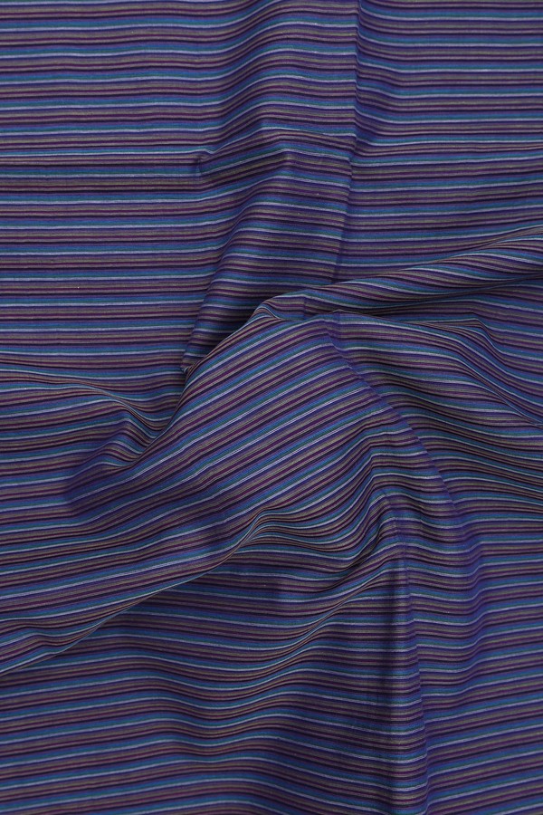 Bengal Cotton Saree In Multicolor With Stripes Design