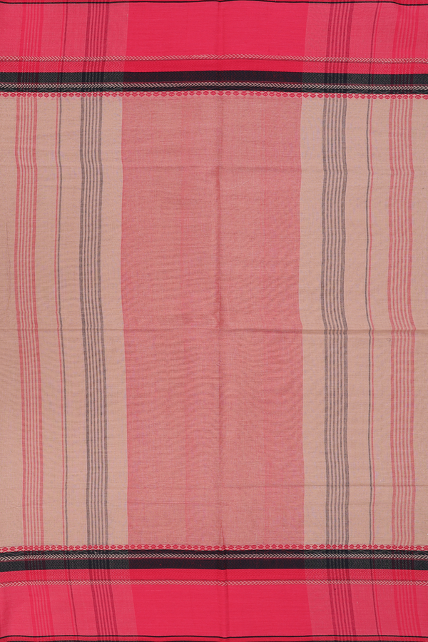 Bengal Cotton Saree In Mustard Brown With Contrast Border