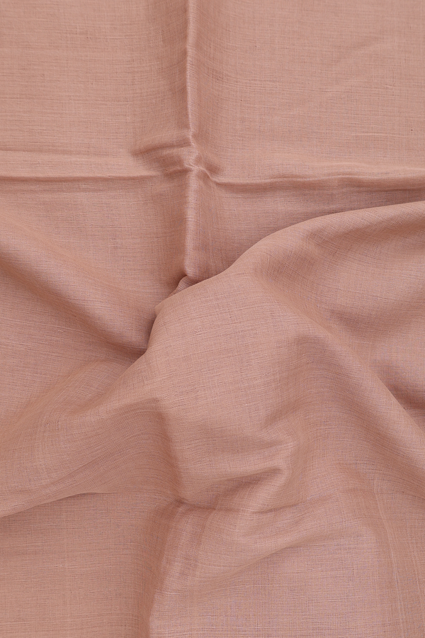 Bengal Cotton Saree In Mustard Brown With Contrast Border