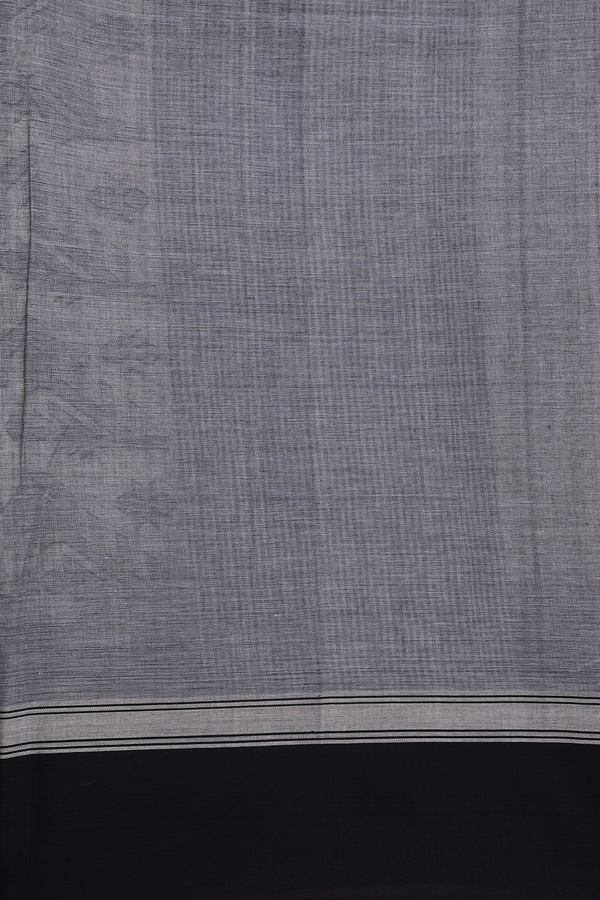 Bengal Cotton Saree In Pastel Brown With Threadwork Buttas