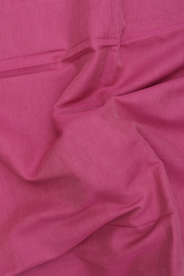 Bengal Cotton Saree In Pink With Contrast Border
