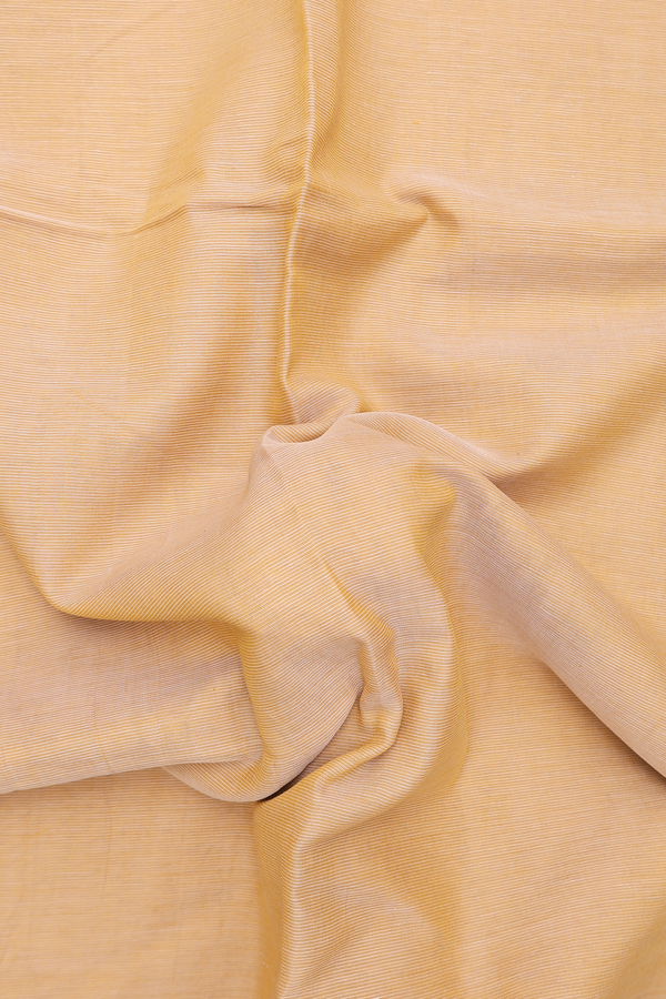 Bengal Cotton Saree In Plain Brown With Threadwork Border