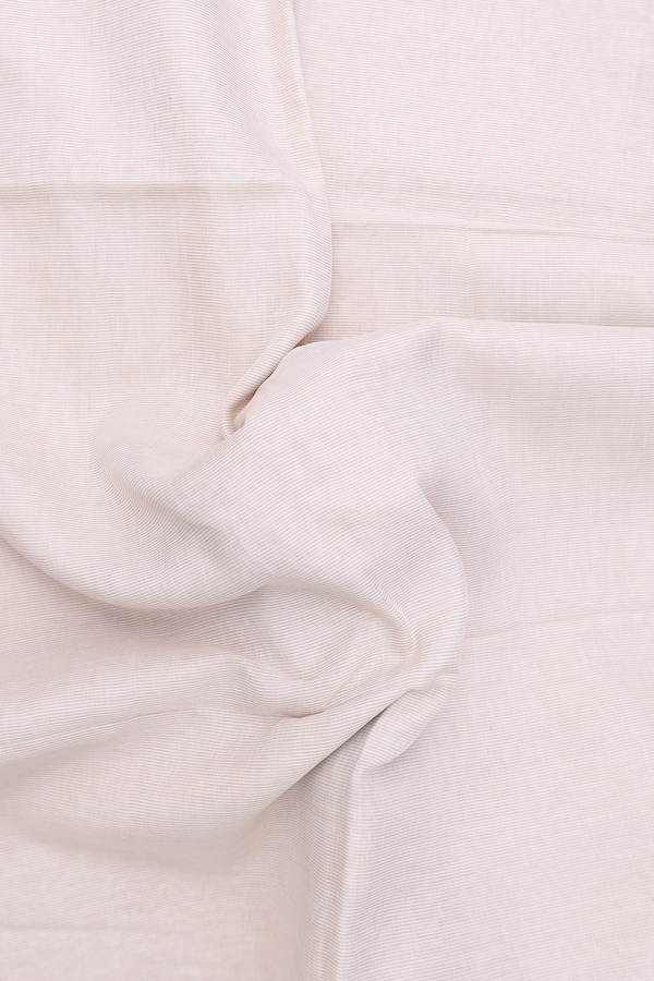 Bengal Cotton Saree In White With Threadwork Border