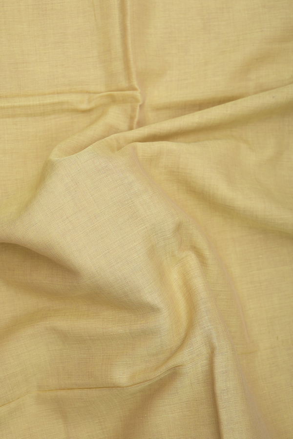 Bengal Cotton Saree In Yellow With Contrast Border