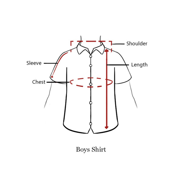 Regular Collar Elephant Design Red Cotton Shirt