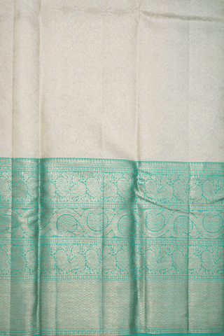 Brocade Zari Design Beige Kanchipuram Silk Saree