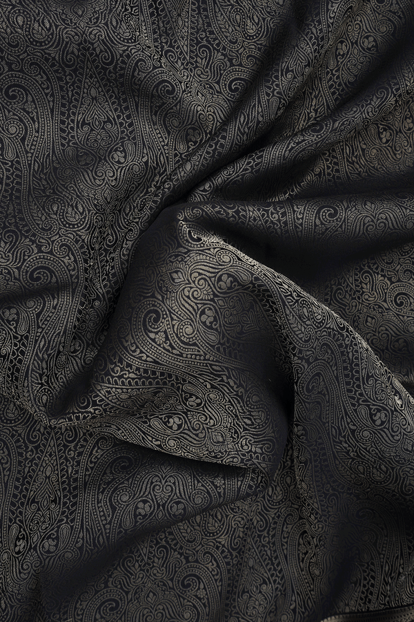 Brocade Design Black Mysore Silk Saree