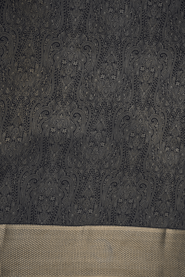 Brocade Design Black Mysore Silk Saree
