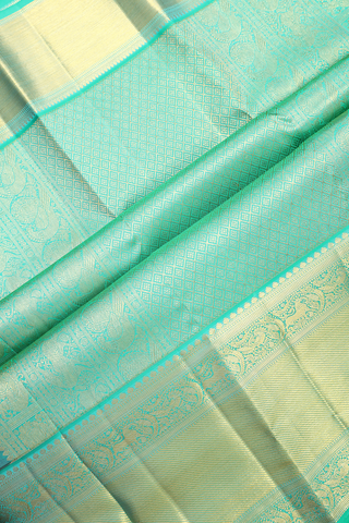 Brocade Design Coral Orange Kanchipuram Silk Saree