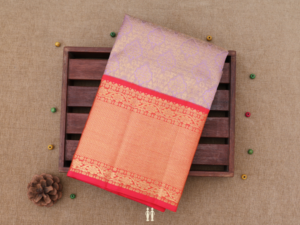 Brocade Design Dual Tone Kanchipuram Pavadai Sattai Material