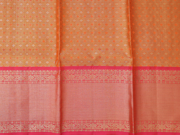 Brocade Design Dual Tone Kanchipuram Pavadai Sattai Material