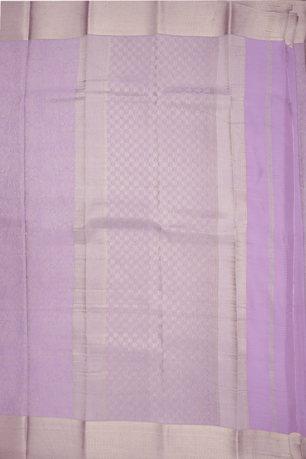 Brocade Design Dusty Purple Mysore Silk Saree