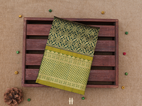 Brocade Design Green Kanchipuram Pavadai Sattai Material