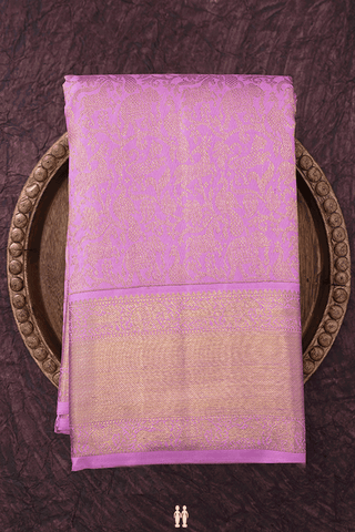 Brocade Design Lotus Pink Kanchipuram Silk Saree