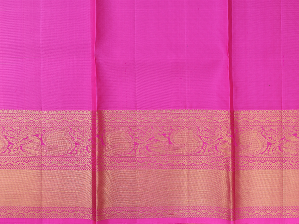 Brocade Design Parrot Green Kanchipuram Half Saree Material