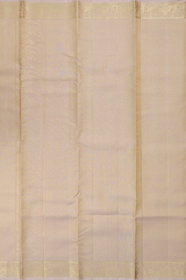 Brocade Design Pastel Brown Silk Dhoti With Angavastram Set