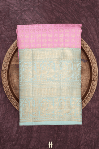 Brocade Design Pastel Pink Kanchipuram Silk Saree