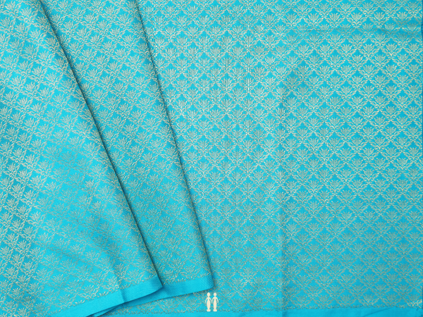 Brocade Design Peacock Green Kanchipuram Silk Blouse Material