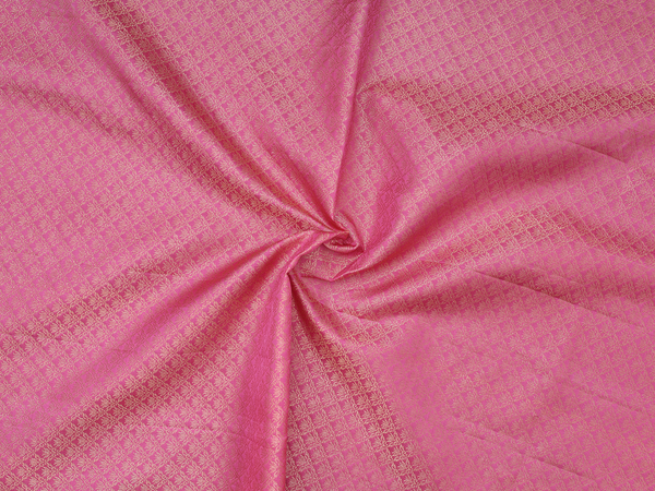 Brocade Design Pink Kanchipuram Silk Blouse Material