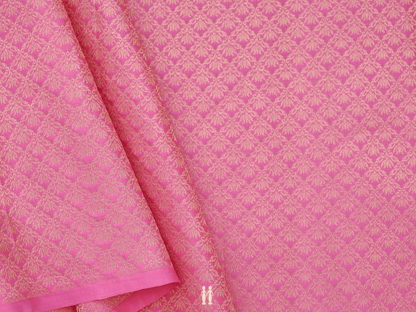 Brocade Design Pink Kanchipuram Silk Blouse Material