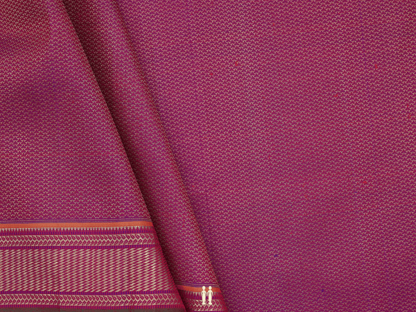 Brocade Design Purple Kanchipuram Silk Blouse Material