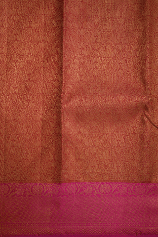 Brocade Design Ruby Red Kanchipuram Silk Saree