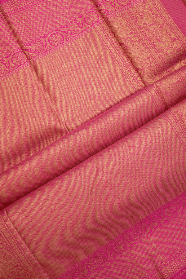 Brocade Design Ruby Red Kanchipuram Silk Saree