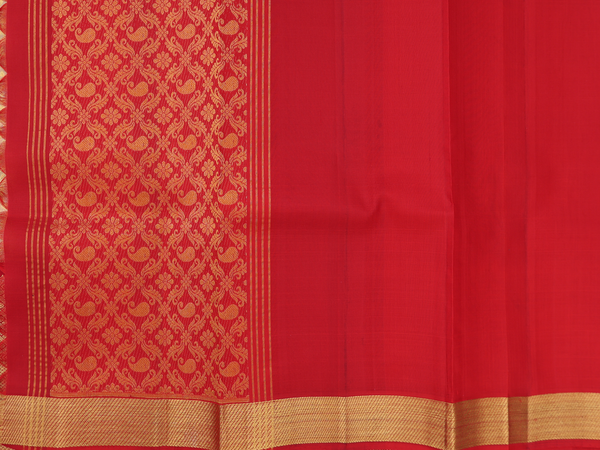Brocade Design Tissue Beige Kanchipuram Half Saree Material