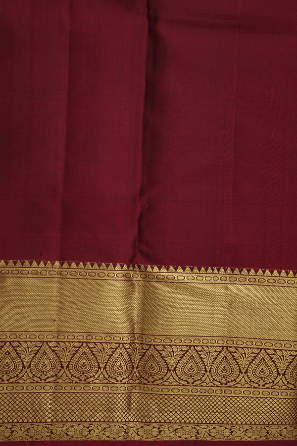 Brocade Zari Design Forest Green Kanchipuram Silk Saree