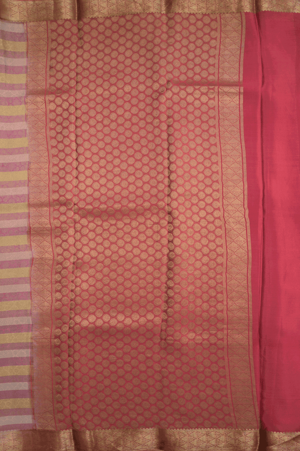 Brocade Zari Design Multicolor Mysore Silk Saree