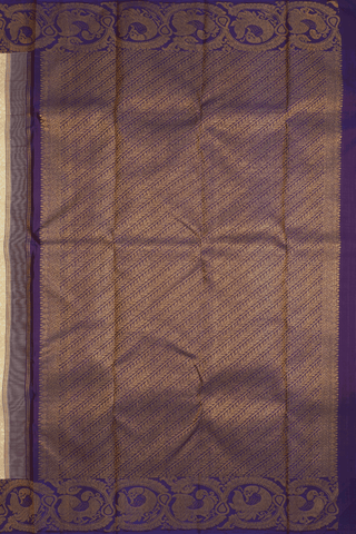 Brocade Zari Design Off White Kanchipuram Silk Saree