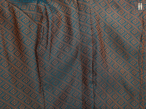 Brocade Zari Design Pine Green Semi Banaras Readymade Blouse