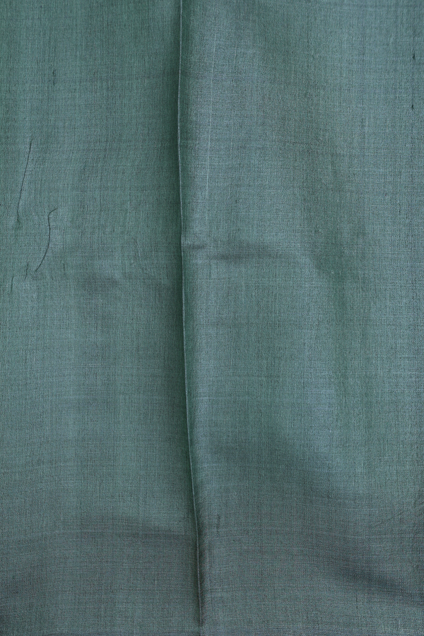 Tussar Silk Saree In Green With Stripes Design