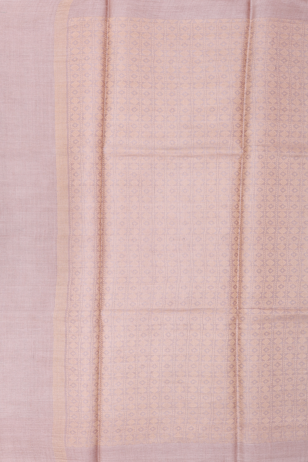 Tussar Silk Saree In Green With Zari Buttas