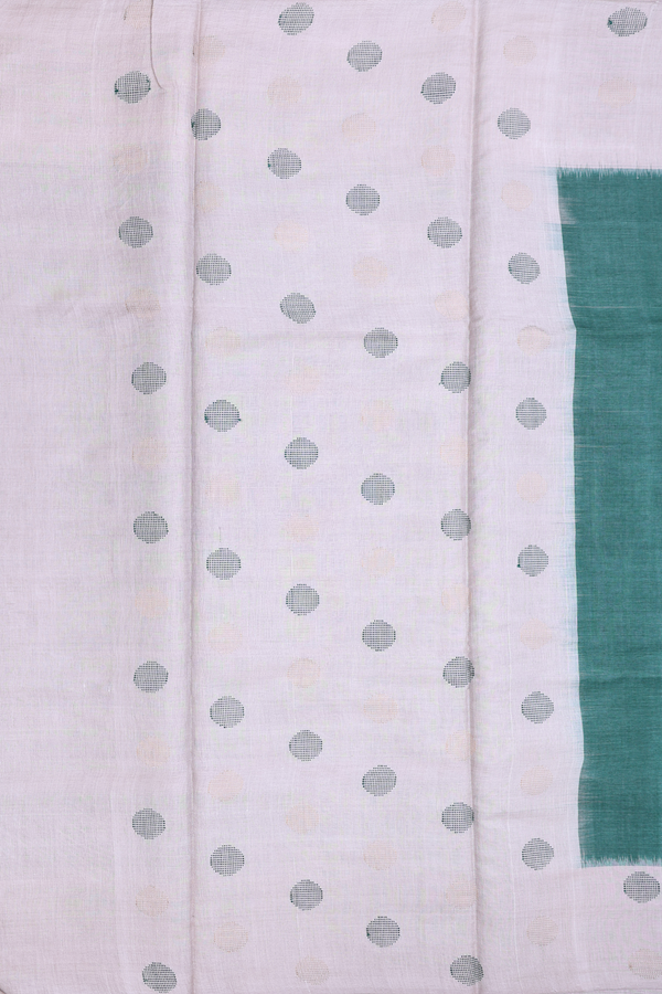Tussar Silk Saree In Plain Green With Contrast Border