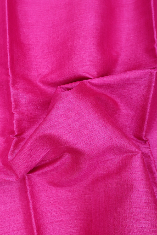 Tussar Silk Saree In Magenta With Contrast Border