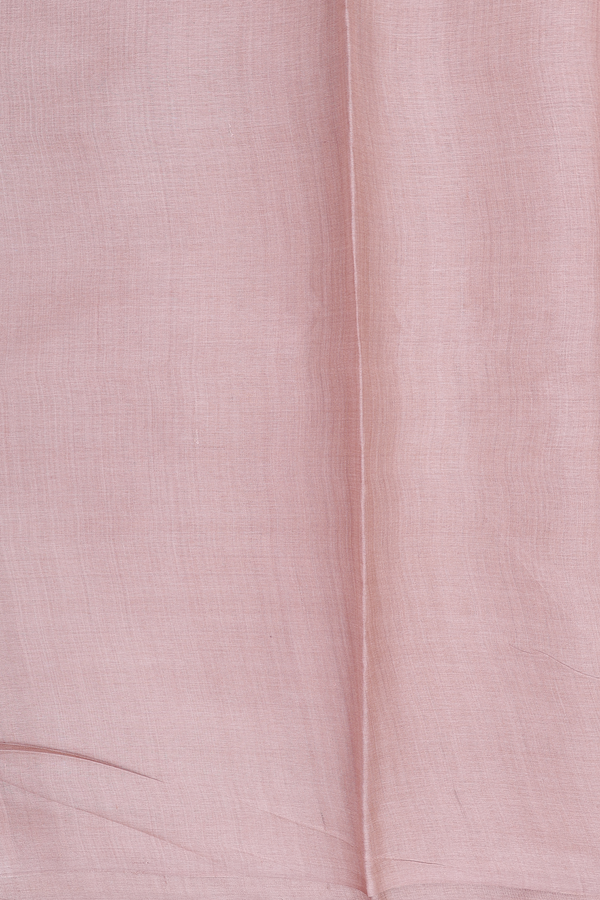 Tussar Silk Saree In Coral Red With Floral Buttas