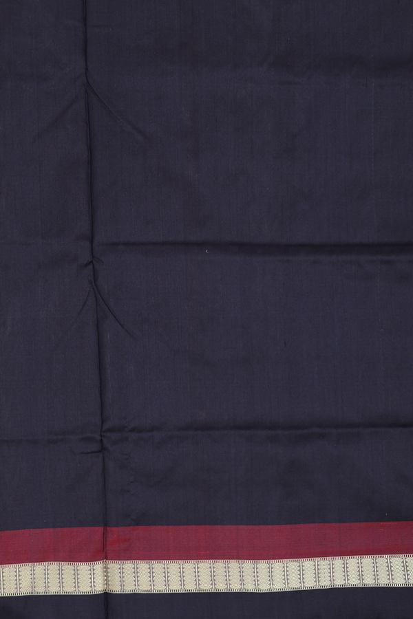 Pochampally Silk Saree In Khaki With Threadwork Buttas
