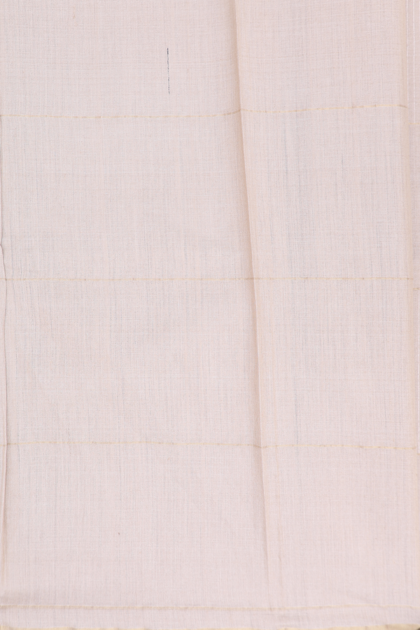 Tussar Silk Saree In Cream Color With Checks Design