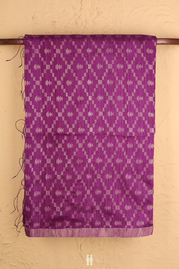 Bailu Silk Saree In Grape Purple With Allover Design