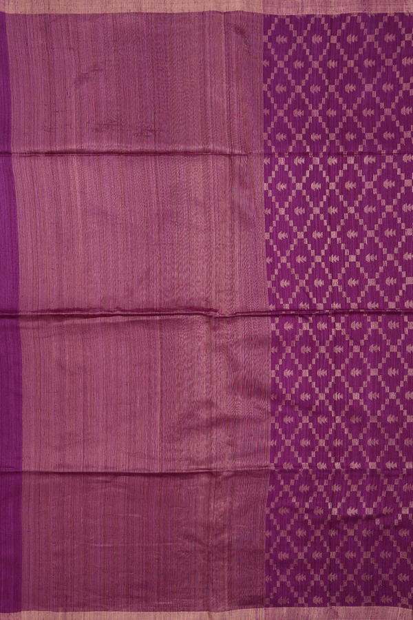 Bailu Silk Saree In Grape Purple With Allover Design