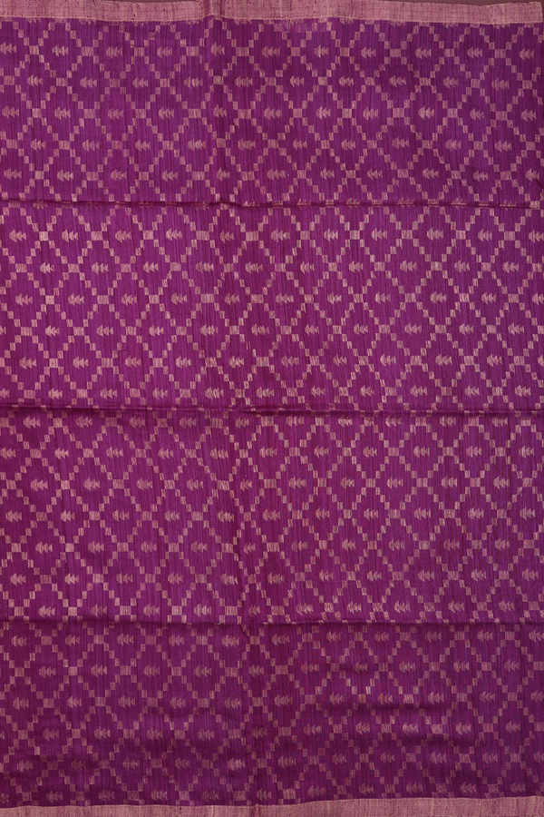 Bailu Silk Saree In Grape Purple With Allover Design