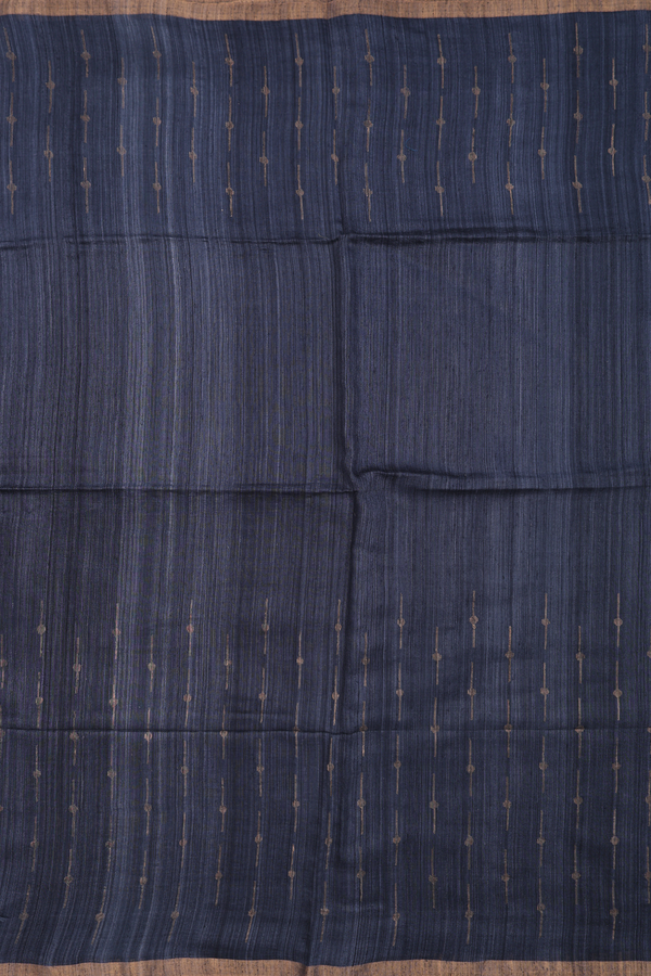 Bailu Silk Saree In Charcoal Grey With Zari Design