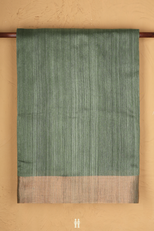 Bailu Silk Saree In Sage Green With Bavanchi Border