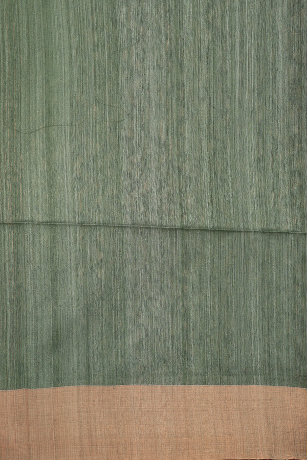 Bailu Silk Saree In Sage Green With Bavanchi Border