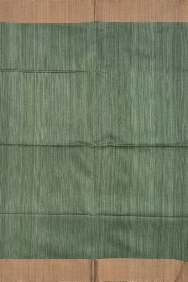 Bailu Silk Saree In Sage Green With Bavanchi Border
