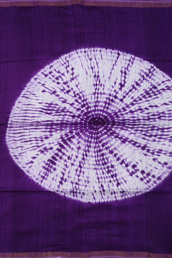 Bailu Silk Saree In Regal Purple With Zari Border