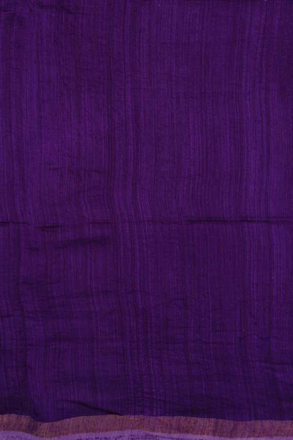 Bailu Silk Saree In Regal Purple With Zari Border