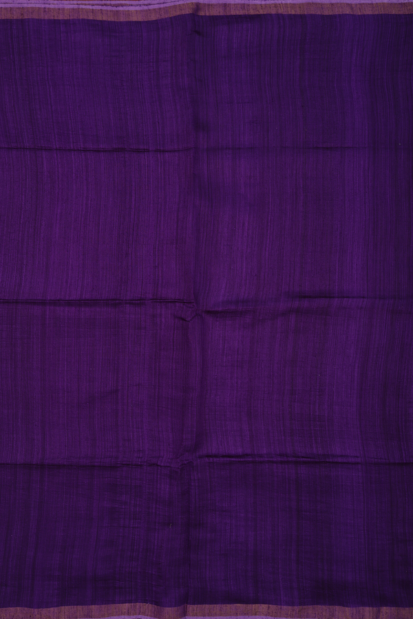 Bailu Silk Saree In Regal Purple With Zari Border