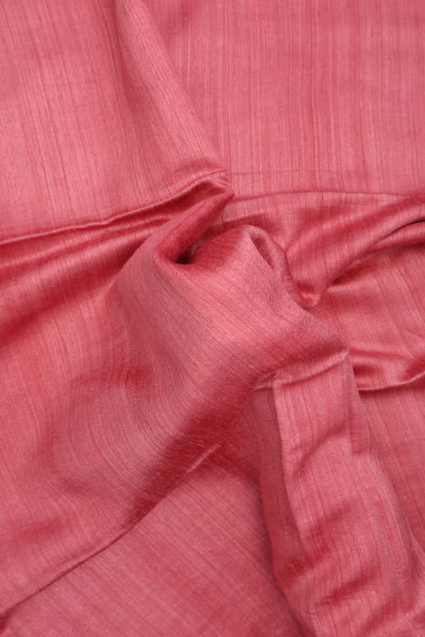 Bailu Silk Saree In Tulip Pink With Zari Border